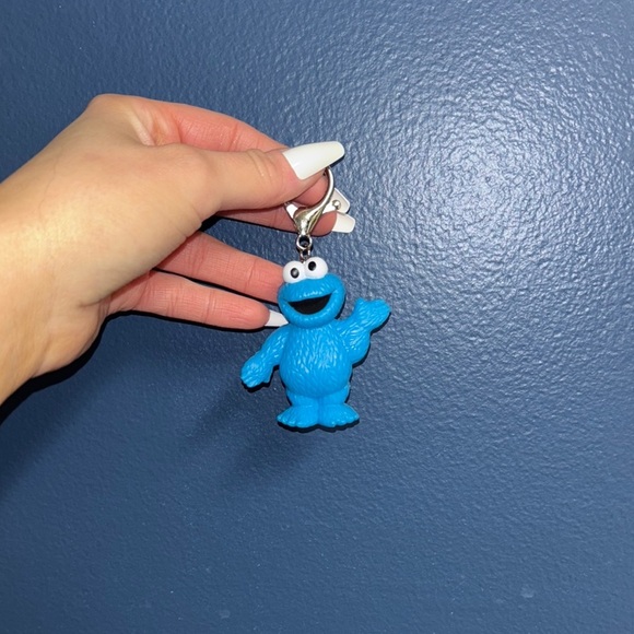 Blue Cookie Monster  Keychain - Picture 1 of 4
